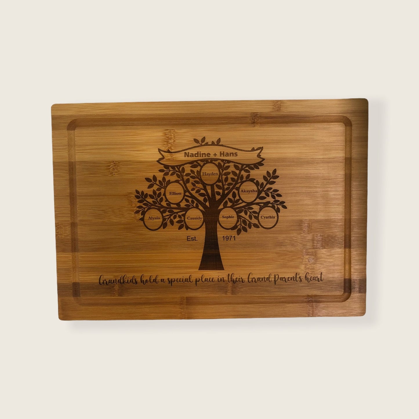 Laser Engraved family tree. Perfect for Mother’s Day, Father’s Day, Anniversaries, or any other special occasion.