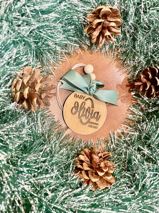 ‘Baby on the Way’ Christmas Ornament | Customize it! Just the way you like it.