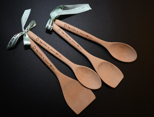 Engraved Utensils - Spoon and Spatula set