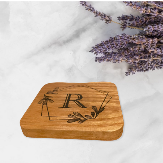 Personalized/customized solid wood coaster (set of four)