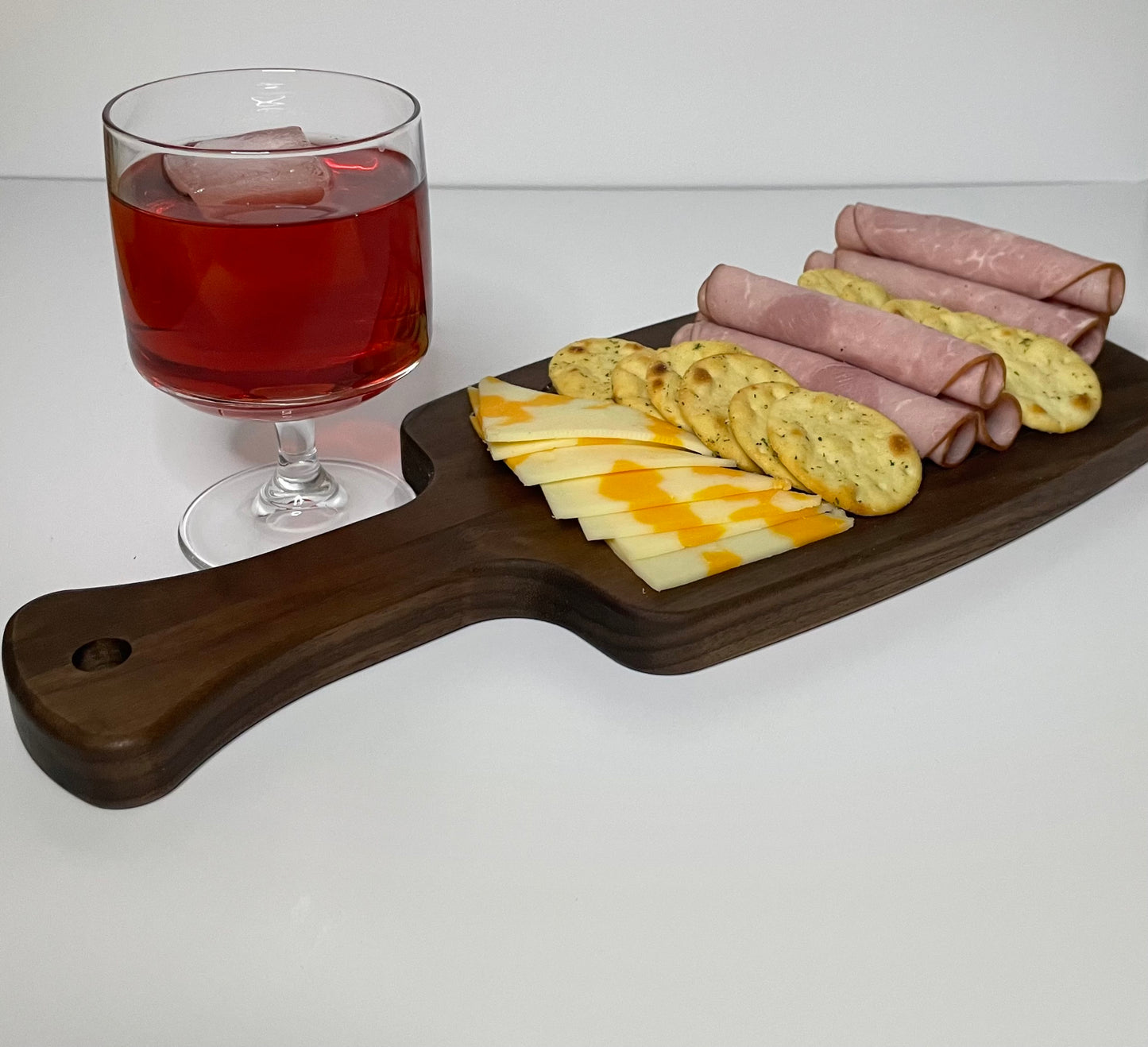 Solid Wood Engraved Walnut Charcuterie Board - with handle | Perfect for Mother’s Day | Perfect for Father’s Day.