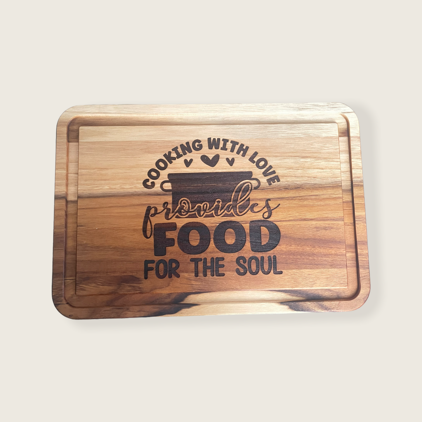 Solid Wood Engraved Cutting Board - For the kitchen lover | Walnut | Maple | Bamboo | Teak