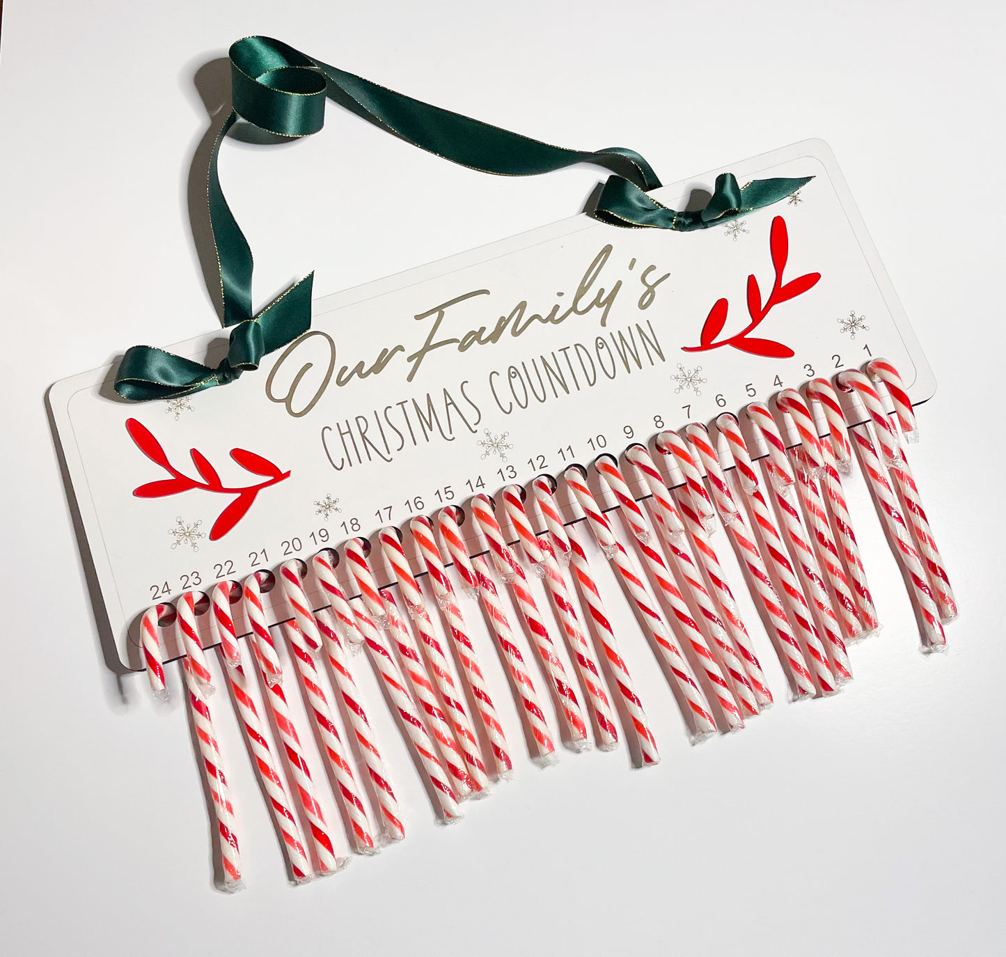 Christmas Countdown | Advent Calendar. Personalize it with your family name.